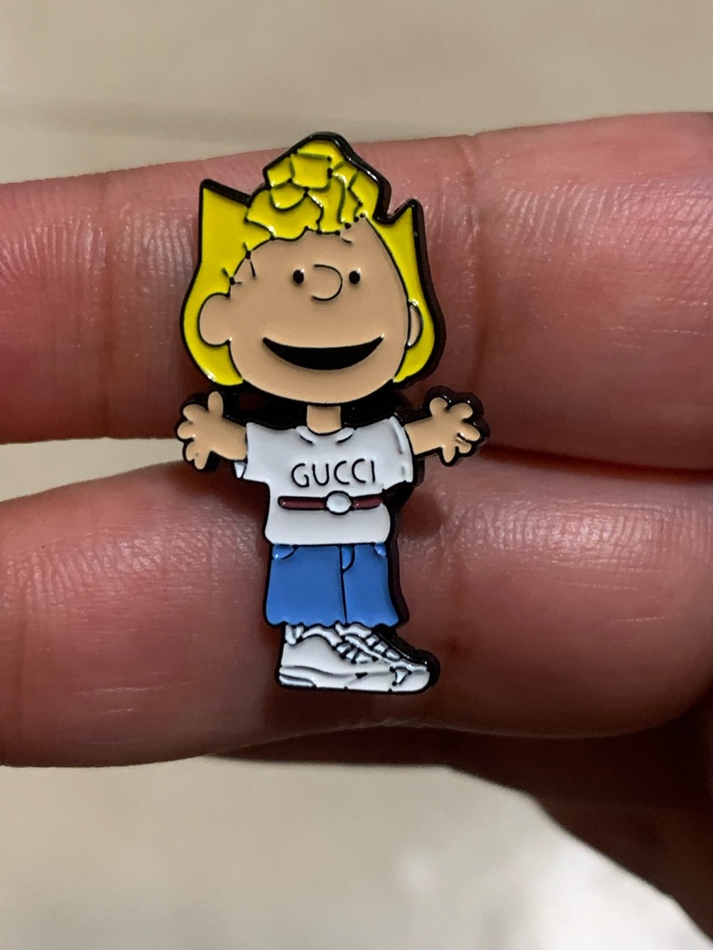 Peanuts: Sally Brown Enamel Pin — Yellow Hair Character in White Tee